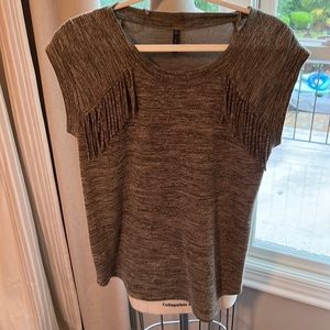 Green/Grey Top w/fringe